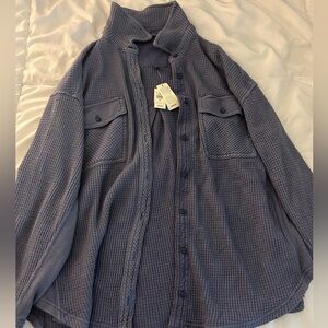 American Eagle Waffle Print Womens Cardigan